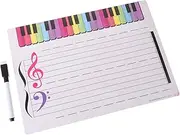 FOYTOKI Music Teaching Whiteboard 1 Set Reusable for Home Office Piano Score Card
