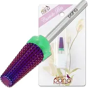 PANA Nail Carbide 5 in 1 Bit - Two Way Rotate use for Both Left and Right Handed - Fast remove Acrylic or Hard Gel - 3/32" Shank - Manicure, Nail Art, Drill Machine (Coarse - C, Purple)