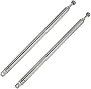 CORONIR 7 Sections Telescopic 29in AM FM Antenna Portable Radio Antenna Replacement (2-Pack) Compatible with Indoor Portable Radio Home Stereo Receiver AV Audio Vedio Home Theater Receiver TV Tuner