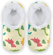 [Caihoyu] Kids Girls Boys Slippers Fuzzy Fleece Anti-Skid Sole Lightweight House Shoes Bedroom Home Office Travel Yoga