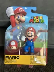 Nintendo Super Mario with Super Mushroom Jakks Pacific 4" Figure 02