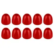 20Pcs Plastic Bell End Stoppers, Cord End Lock Rope Fastener, Dark Red