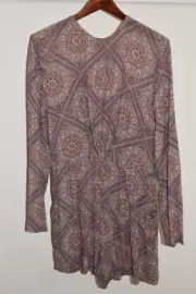 * Zimmerman * Purple Geometric Floral Lightweight Long Sleeve Sundress Size 0