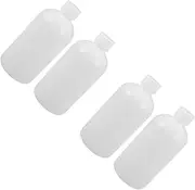 MUCKLILY 2sets Plastic Graduated Reagent Bottles Narrow Mouth Liquid Storage Vials for Lab Use Leak Resistant Design with Scale Graduation for Precise Measurement and Portion Control 2pcs*2