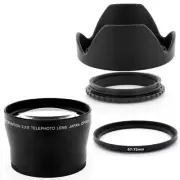 67mm Reversible Lens Hood + Telephoto for Canon EOS 7D 50D 60D 600D T3i 18-135mm