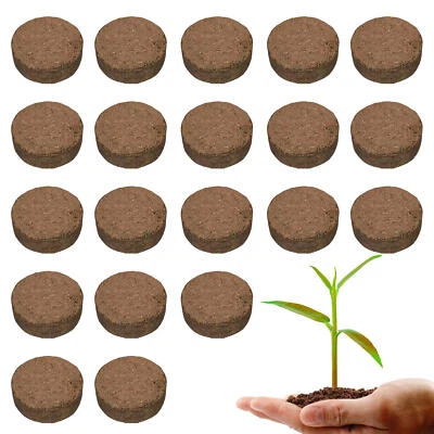 Coco Coir Seed Starting Pellet, Seedling Flower Planting Soil Block 20pcs