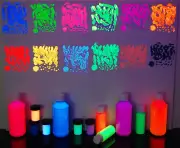 DirectGlow 8oz UV Blacklight Reactive Fluorescent ACRYLIC Neon Paint Arts Crafts