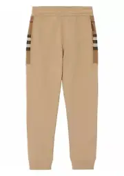 BURBERRY camel beige classic vintage check pattern sweatpants Large authentic