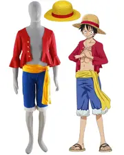 One Piece Luffy Kids Costume Monkey D Luffy Anime Cosplay