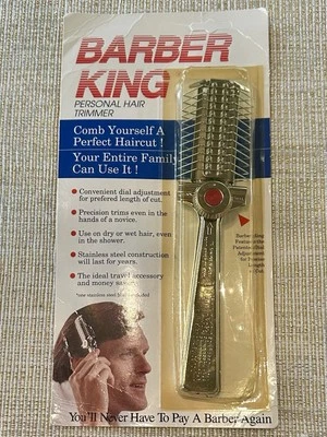 Vintage Barber King Razor Blade/Comb Stainless Steel Made In USA New W/Blade