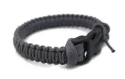 Paracord Bracelet 550 Charcoal Grey/Charcoal Grey Micro Cord U.S. Seller