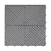 Swisstrax Ribtrax PRO Interlocking Garage Floor Tiles, 15.75 x 15.75-Inch, Sl...