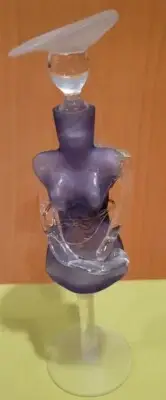 Vintage Perfume Bottle w Stopper Lady