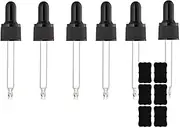 Glass Eye Droppers for Essential Oil 15ml (1/2 Ounce) - Fit doTerra, Young Living and Aura Cacia Essential Oil Bottles
