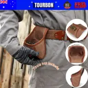 Tourbon Canvas Tool Carry Bag Electrician Belt Pouch Pocket Tape Measure Holder