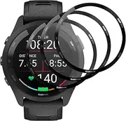 [3 Pack] Screen Protector for Garmin Forerunner 265 Tempered Glass, Electro-weideworld Anti-Scratch High Definition Screen Protector for Garmin Forerunner 265