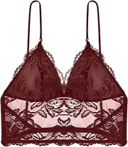 [Generic] Womens Crop Top Lot Sport Lace Bras For Women No Underwire Women Sexy Vest Wearing Sports Classic Mesh Underwear Plus Size Sexy Vest Loose Tops for Women