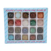 20pcs Crystal Stone Set Eliminate Negative Energy DIY 20mm Diameter Healing Crystals Set for Decorating Jewelry