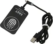 Type C Wireless Charging Receiver, 5V 2A Magnetic Suction Thin Qi Charging Receiver Module, Magnet Charging Mat Back Patch, for All Type C Interface Mobile Phones