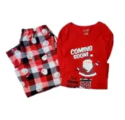 Big & Tall Men' Jammies For Your Families Santa Coming Soon Pajama Set Size 2XB