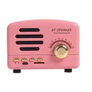 Retro Mini Bluetooth Speaker Wireless Super Bass Music Loudspeakers Support Tf Card Fm Radio Pink