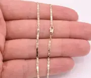2.3mm High Polished Mariner Anchor Anklet Chain Real 10K Solid Yellow Gold 10"