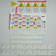 Dynapac CC142 Roller Decals Stickers Kit Vibrating Roller
