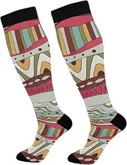 [GAIREG] Colorful Abstract Texture Sport Compression Sock Compression Socks for Women Running Womens Compression Socks