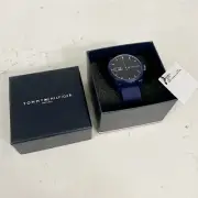 Tommy Hilfiger Navy Blue Sport Silicone Strap Unisex Watch - 1791381 NEW