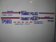 Pennsylvania SEPTA Police Car Decals 1:64 two for one money