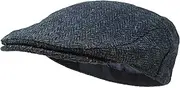 [Borges & Scott] Nevis Flat Cap - 100% Handwoven Wool - Harris Tweed - Water Resistant