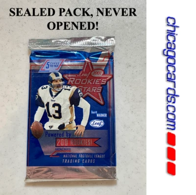 2001 Leaf Rookies Stars Football HOBBY Pack (Drew Brees Rookie Marino AUTO)?