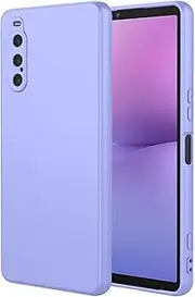 [BORYA] Silicone Case for Sony Xperia 10 V, Ultra Thin Silky Soft Touch Shockproof Mobile Phone Case, Premium TPU Protective Case, Scratch-Resistant Microfibre Lining Case Cover, Purple