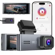 Dash Cam Front and Rear - 2025 Upgraded 4K/1080P Dash Camera for Cars, 3.18" ...