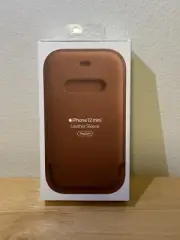 Apple Leather Sleeve Case with MagSafe for Apple iPhone 12 mini - Saddle Brown