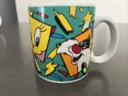 Vintage 1993 Coffee Mug Warner Bros Sakura Sylvester & Tweety Taz Bugs Bunny Cup