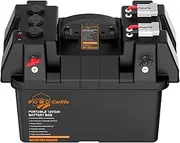 Smart Battery Box Power Center with USB and DC Ports, Group 24-31 Battery Box for RV, Trailer, Boat, Lifepo4, Lithium