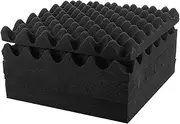 Kisangel 6Pcs Acoustic Panels Self Adhesive Sound Absorbing Board for Home Noise Reducing Isolation Pads for Walls High Density Fire Retardant Material