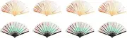 Binxind 8Pcs Hand Fan Foldable Holographic Fan Bamboo Folding Hand Fan for Burlesque Music Festival Women Men Rainbow Pride