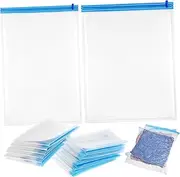 DOITOOL 12 Pack Compression Travel Bags Vacuum Seal Storage Bags for Clothes Space Saver Easy Hand Use Multi-sized Must-have Travel Essentials