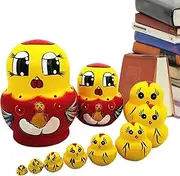Wooden Stacking Nesting Dolls | Cartoon Stacking Dolls | Funny Home Decoration, Lovely Nesting Toys for Christmas, New Year, Halloween, Thanksgiving