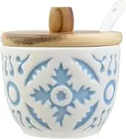 Kichvoe 1pc Spice Jar Pepper Seasoning Pot Container Condiment Bowls Porcelain Sugar Bowls Seasoning Pots Porcelain Pot Salt Bottles Mini Seasoning Bottle Large Terrarium Novelty Ceramics