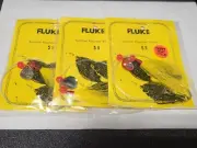 3 NJ Hand Tied Gold Long Hook w/Yellow Hair + Spinner Fluke/Summer Flounder Rig