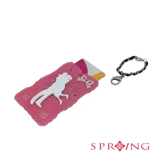 SPRING-時尚壓克力票卡夾吊飾 情人吊飾卡夾 悠遊卡卡夾 禮物推薦-多色