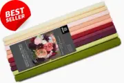 Extra Fine Crepe Paper Folds Rolls, 10.7-Square Feet, Assorted Colors