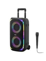 NEWOkko Sonic Bass V4 Portable Bluetooth Speaker with Microphone, LED Lighting