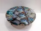 Natural Mix Agate Coffee Table, Agate Side Corner Table Patio Decor