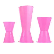 3 Pcs Pink Floral Arrangement Tooks Bouquet Flower Quiver Compact Base