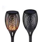 Solar-Powered Water Resistant Flickering Torch Flame Outdoor Pathway Decorative Light in 33 or 51 LEDs