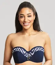 Panache Swimwear Oceana Bandeau Bikini Top - Navy 14G 5054383631851 Swimwear Swimming Costume Bathers - Afterpay Available